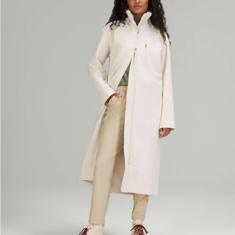 Lululemon Athletica Cream Trench Coat